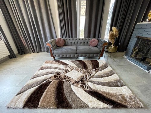 Elena 3D shaggy szőnyeg 085 vizon-barna 160x230cm