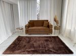 Elena Luxury Shaggy brown szőnyeg 200x290cm Barna