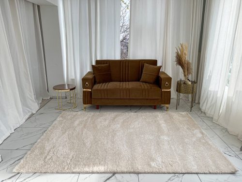 Elena Luxury Shaggy cream szőnyeg 60x220cm Krém