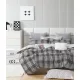 Flanel szürke kocka mintás ágyneműhuzat garnitúra 7 részes