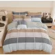 Flanel csíkos mintás ágyneműhuzat garnitúra 7 részes