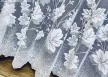 Kész függöny fehér alapon fehér falevél A7 300x220cm