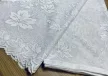 Kész függöny fehér alapon fehér falevél A7 300x220cm