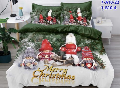 Karácsonyi ágynemű garnitúra 3 részes 4 manós minta