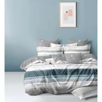 Monaco szürke csíkos ágyneműhuzat garnitúra 3 részes