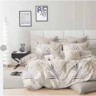   Alice krém páfrány mintás ágyneműhuzat garnitúra 3 részes