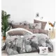 Alice szürke virágos ágyneműhuzat garnitúra 3 részes