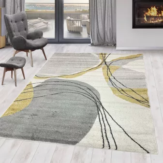   Milano Art szőnyeg 5868 szürke-sárga 3db-os 80xszett (2db 80x150cm, 1db 80x250cm)
