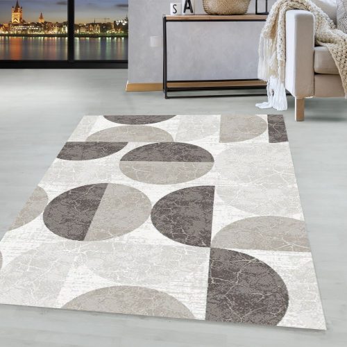 Milano Art szőnyeg karika mintás krém-bézs 3db-os 80xszett (2db 80x150cm, 1db 80x250cm)