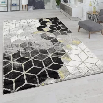    Mira modern szőnyeg 2611 sárga-fekete 120x170cm