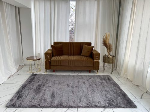 Palermo Soft Shaggy dark gray szőnyeg 120x170 Sötétszürke