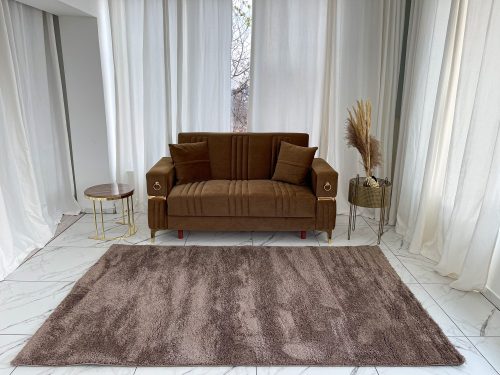Palermo Soft Shaggy l.beige szőnyeg 60x220cm Barna