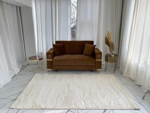 Palermo Soft Shaggy white szőnyeg 60x220cm Törtfehér