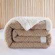   Sherpa kétoldalas vastag ágytakaró/pléd bézs 150x200cm