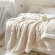   Sherpa kétoldalas vastag ágytakaró/pléd krém 200x230cm