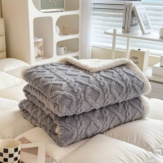     Sherpa kétoldalas vastag ágytakaró/pléd szürke 180x200cm