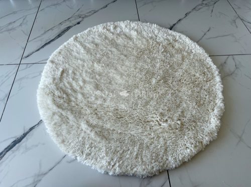 Super Touch shaggy szőnyeg white (törtfehér) 100cm kerek