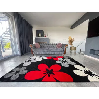 Venita szőnyeg 4808 piros-fekete 160x230cm