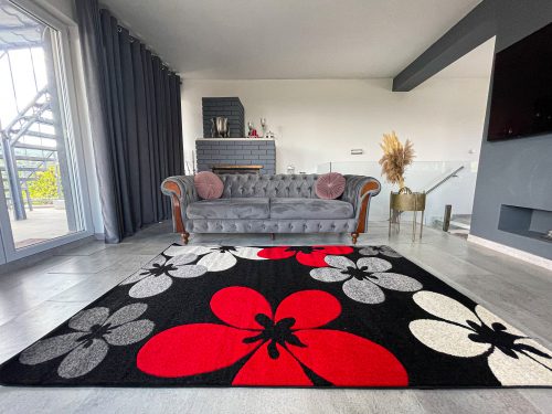 Venita szőnyeg 4808 piros-fekete 80x150cm