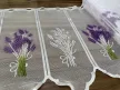 Jacquard vitrázs függöny méterben lila levendula 120cm magas