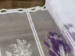 Jacquard vitrázs függöny méterben lila levendula 45cm magas