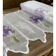 Jacquard vitrázs függöny méterben lila levendula 60cm magas