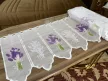 Jacquard vitrázs függöny méterben lila levendula 90cm magas