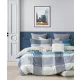 Aurela kék kocka mintás ágyneműhuzat garnitúra 3 részes
