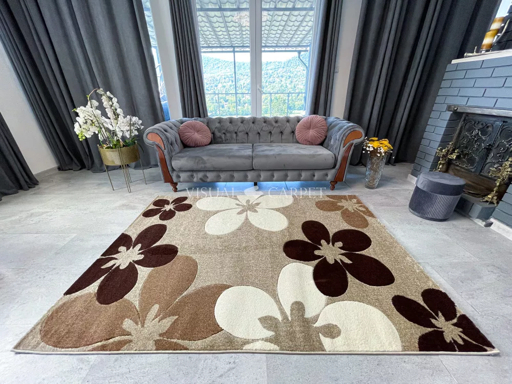 Kalandra hív a modern, virágmintás szőnyeg!