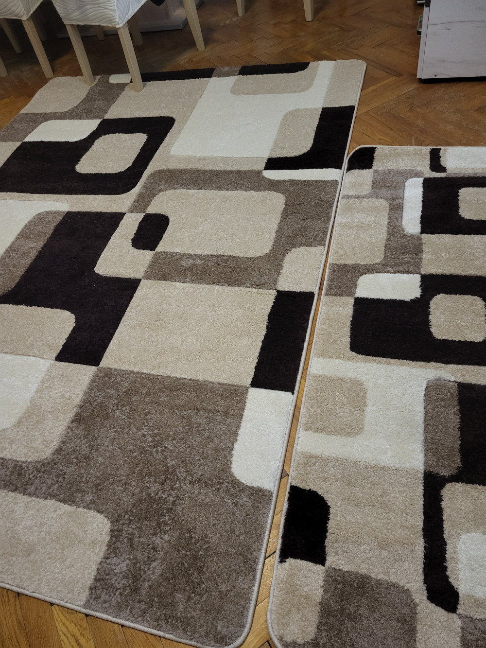 Kész függöny fehér alapon fehér csíkos 500x150cm