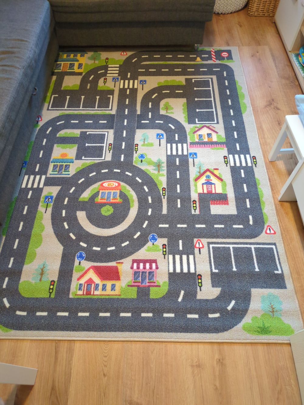    Gyerek szőnyeg bézs autópályás 200x280cm