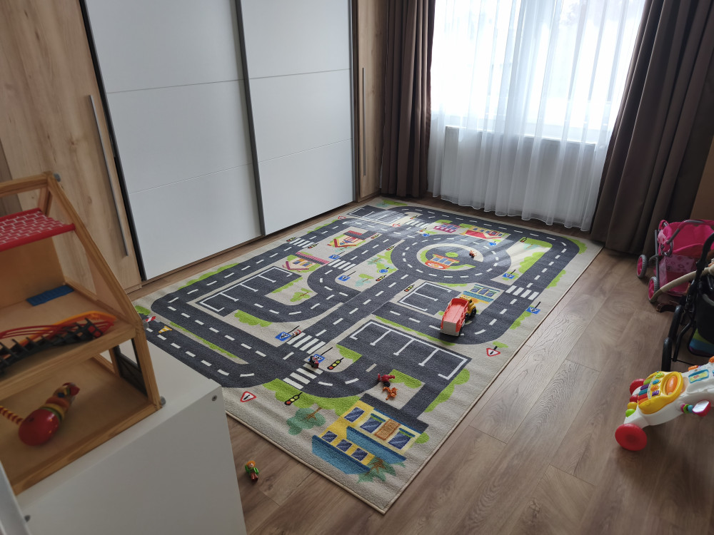    Gyerek szőnyeg bézs autópályás 200x280cm
